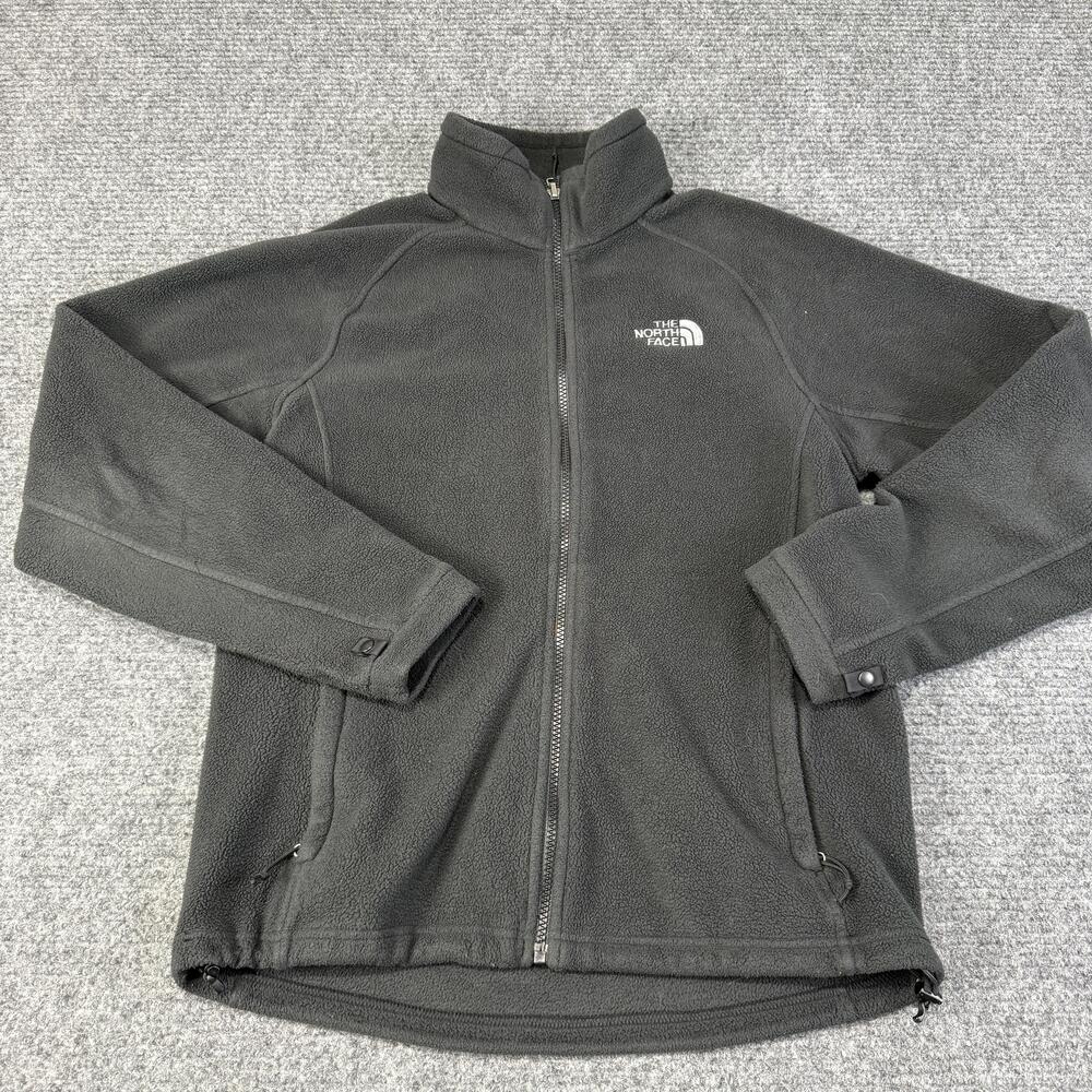 The North Face Jacket Mens Small Gray Fleece Full Zip Outdoor Hiking Travel